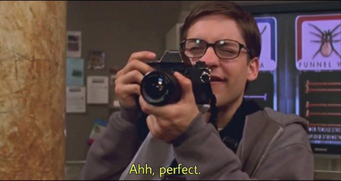 Peter Parker Camera Blank Meme Template