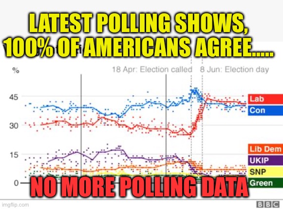 No More Polling, especially on Kamala | LATEST POLLING SHOWS, 100% OF AMERICANS AGREE….. NO MORE POLLING DATA | image tagged in gifs,polls,fake news,politics,annoying | made w/ Imgflip meme maker