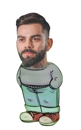 chill guy virat kohli transparent Blank Meme Template