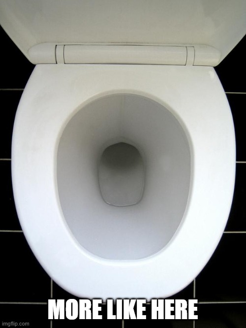 TOILET | MORE LIKE HERE | image tagged in toilet | made w/ Imgflip meme maker