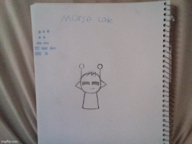 Sprunki And Morse Code Drawing | image tagged in drawings,sprunki,morse code,sketch | made w/ Imgflip meme maker