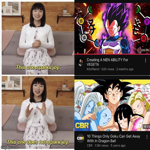 Marie Kondo Spark Joy | image tagged in marie kondo spark joy,memes,anime meme,shitpost,funny memes,lol | made w/ Imgflip meme maker