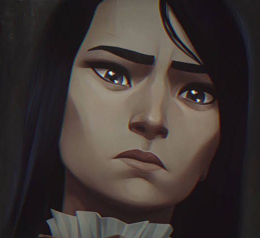 caitlyn arcane funeral frown Blank Meme Template