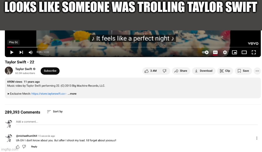 Sorry you need to zoom in | LOOKS LIKE SOMEONE WAS TROLLING TAYLOR SWIFT | made w/ Imgflip meme maker