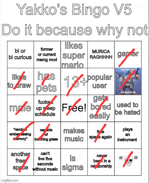 Yakko’s Bingo V5 | image tagged in yakko s bingo v5 | made w/ Imgflip meme maker