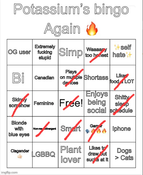 Imma unplug for a bit | image tagged in potassium bingo v4 | made w/ Imgflip meme maker