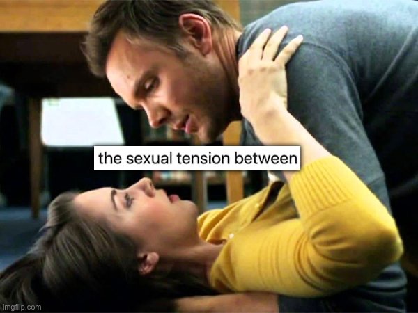 sexual tension | image tagged in sexual tension | made w/ Imgflip meme maker