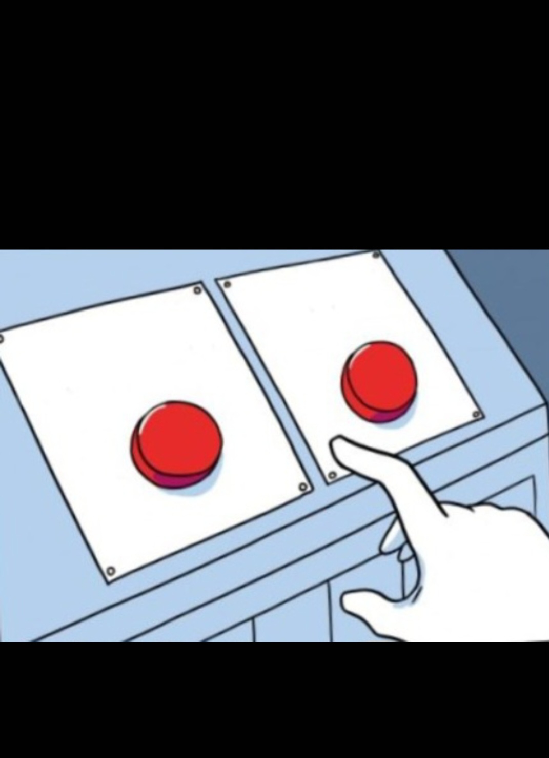 Two Button Framed Blank Meme Template