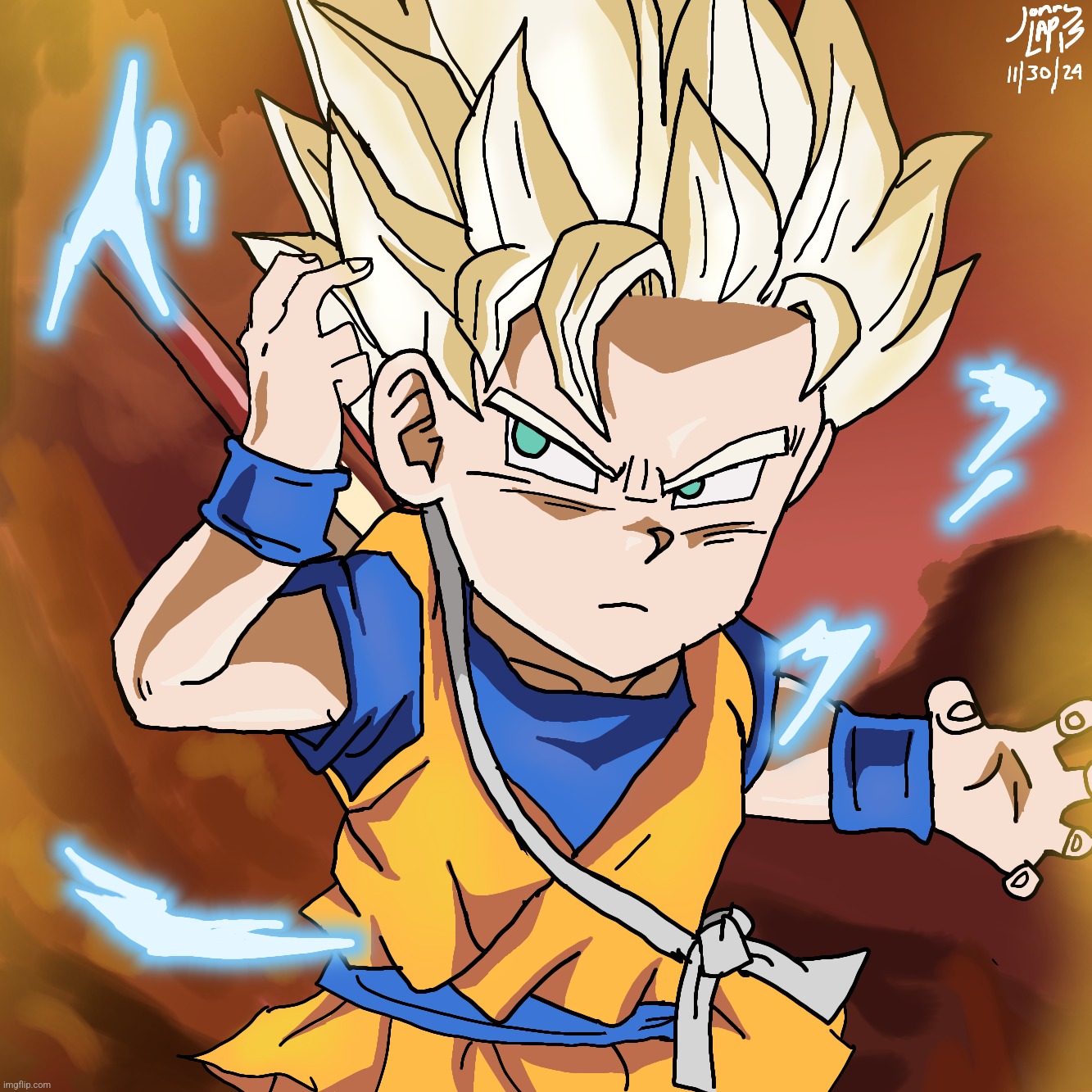 i'm back | image tagged in dragon ball z,dragon ball daima,drawing | made w/ Imgflip meme maker