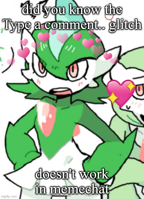Image Tilte | did you know the Type a comment.. glitch; doesn't work in memechat | image tagged in image tags | made w/ Imgflip meme maker