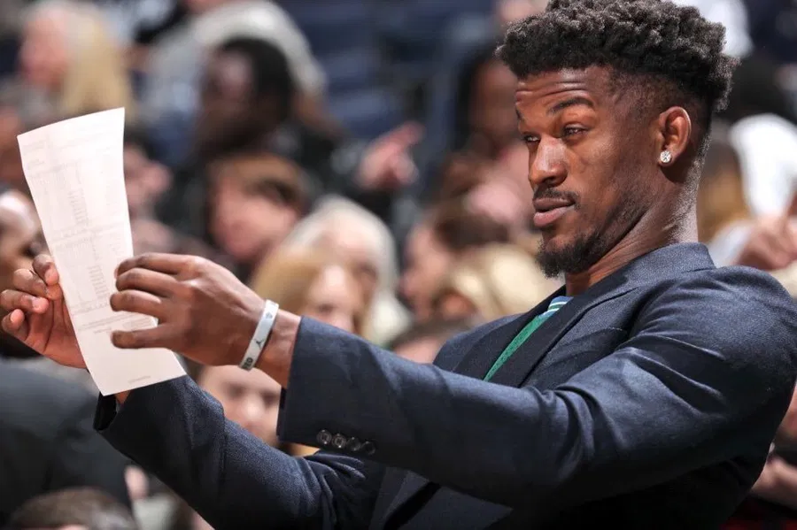 Jimmy butler looing at paper Blank Meme Template