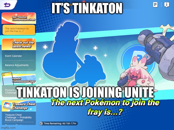 IT’S TINKATON; TINKATON IS JOINING UNITE | made w/ Imgflip meme maker