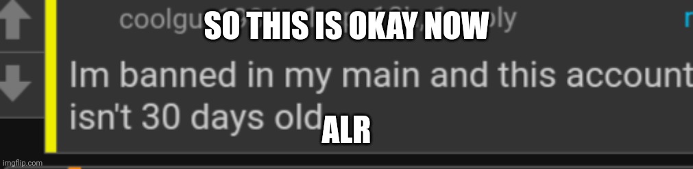 SO THIS IS OKAY NOW; ALR | made w/ Imgflip meme maker