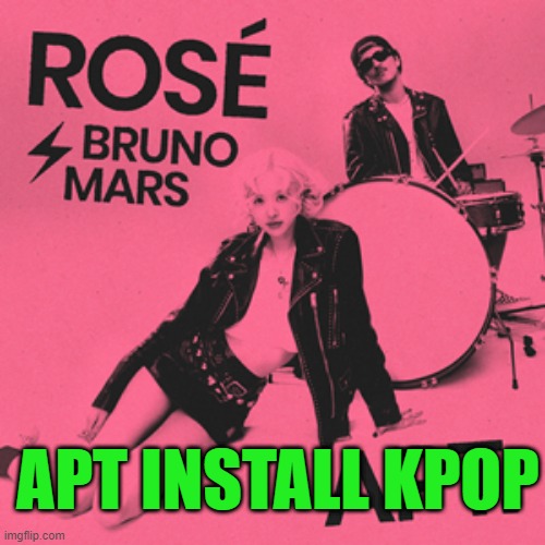 apt install kpop | APT INSTALL KPOP | image tagged in apt,install,kpop,ubuntu | made w/ Imgflip meme maker