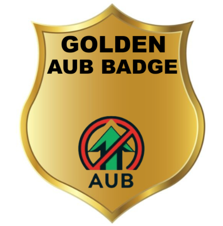 High Quality Golden  AUB Badge! Blank Meme Template