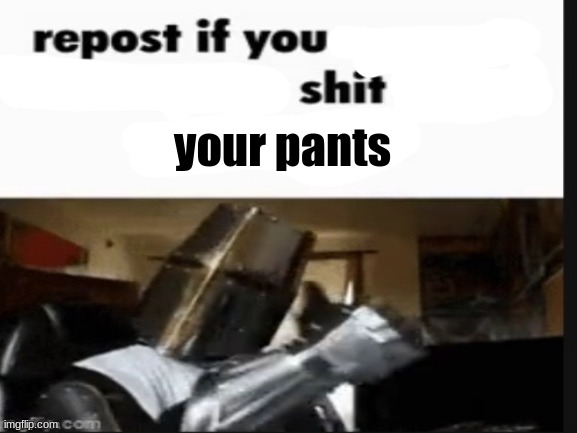 repost if you shit your pants | your pants | image tagged in repost if you support beating the shit out of pedophiles | made w/ Imgflip meme maker