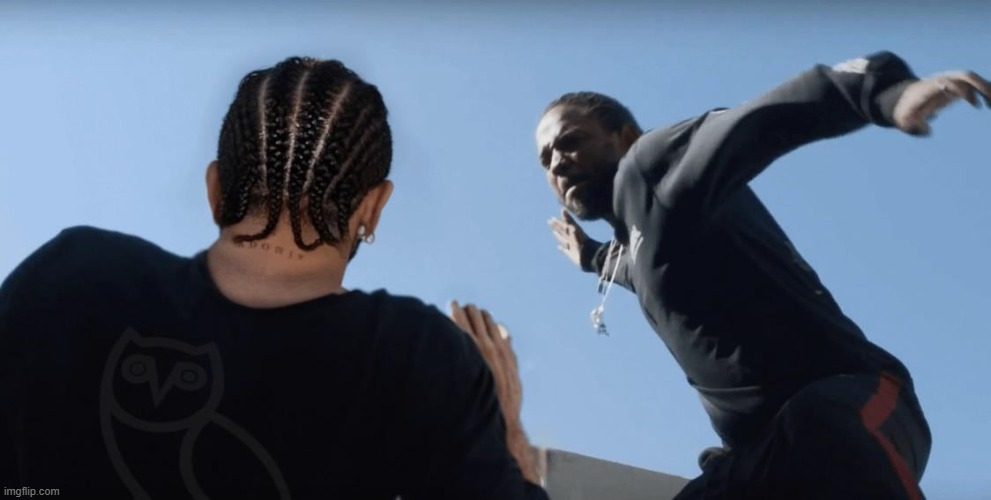 Kdot Slapping Drake | image tagged in kdot slapping drake | made w/ Imgflip meme maker