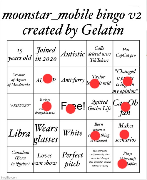 moonstar_mobile bingo V2 | image tagged in moonstar_mobile bingo v2 | made w/ Imgflip meme maker