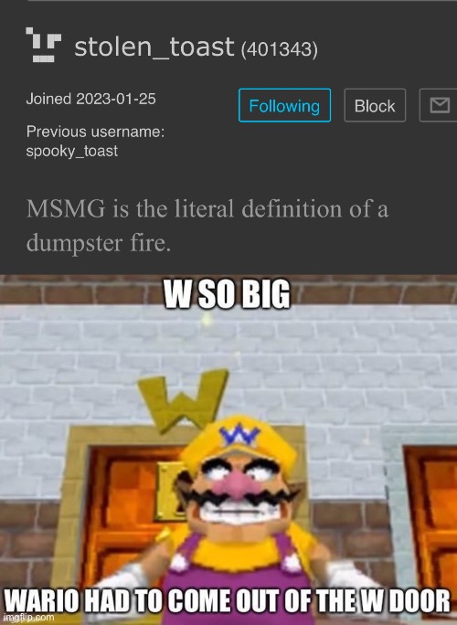 image tagged in w so big wario | made w/ Imgflip meme maker