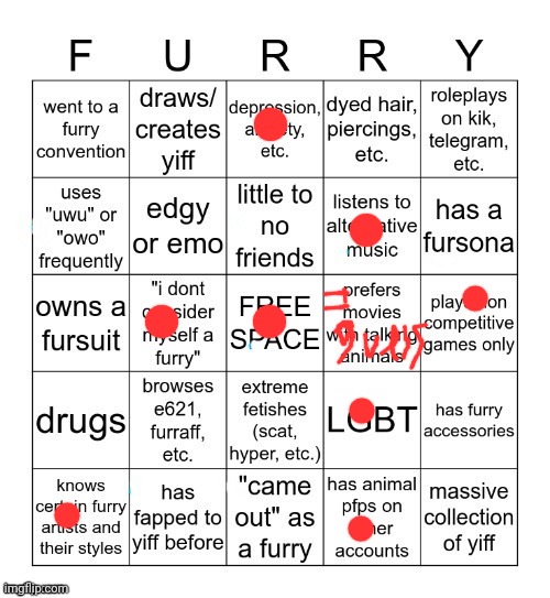 Ahhwyysysy | image tagged in furry bingo v2 | made w/ Imgflip meme maker