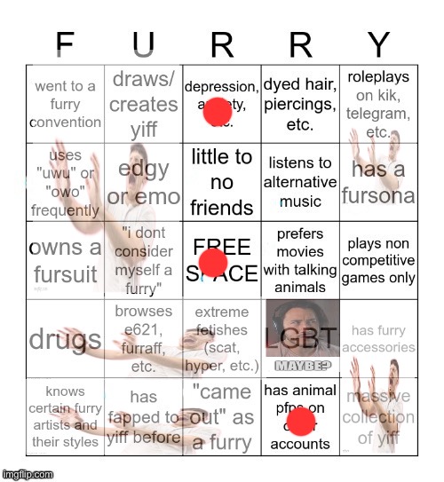 Furry Bingo V2 | image tagged in furry bingo v2 | made w/ Imgflip meme maker