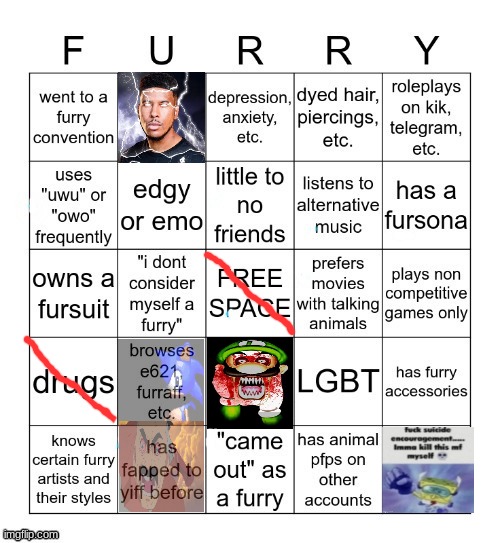 lets kill the creator of this with hammers | image tagged in furry bingo v2 | made w/ Imgflip meme maker