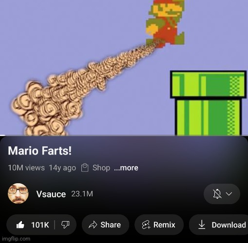 image tagged in mario,vsauce,bowser fart | made w/ Imgflip meme maker