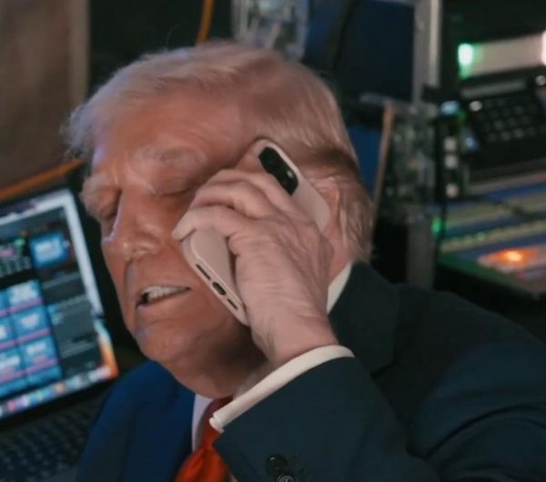 High Quality Trump on Cell Phone Blank Meme Template