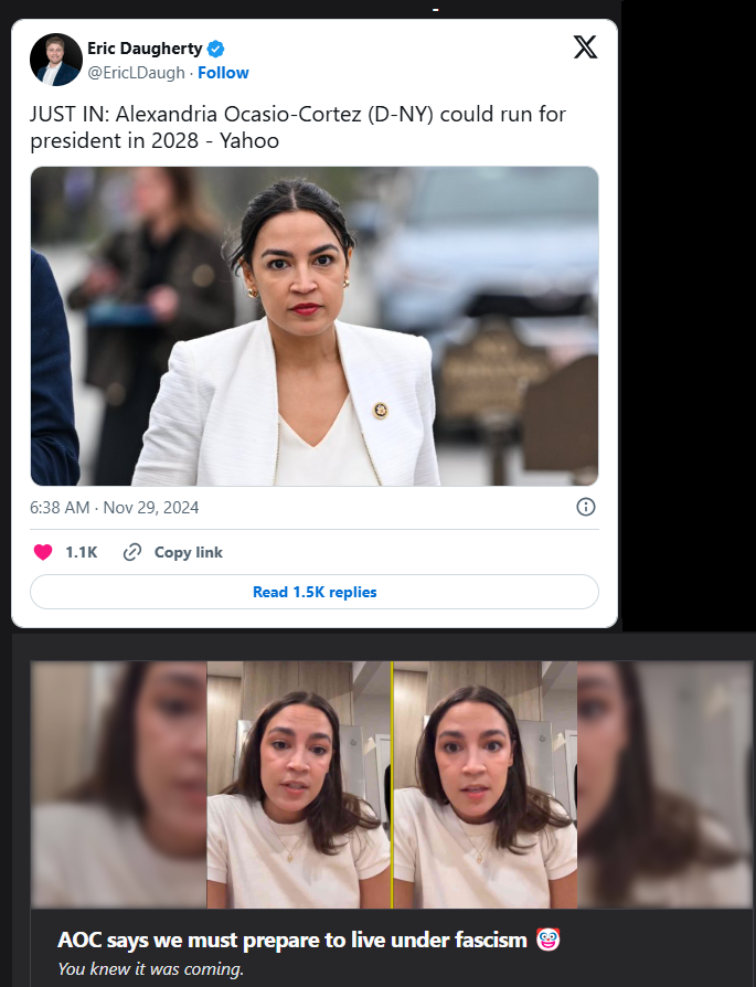 High Quality aoc for president Blank Meme Template