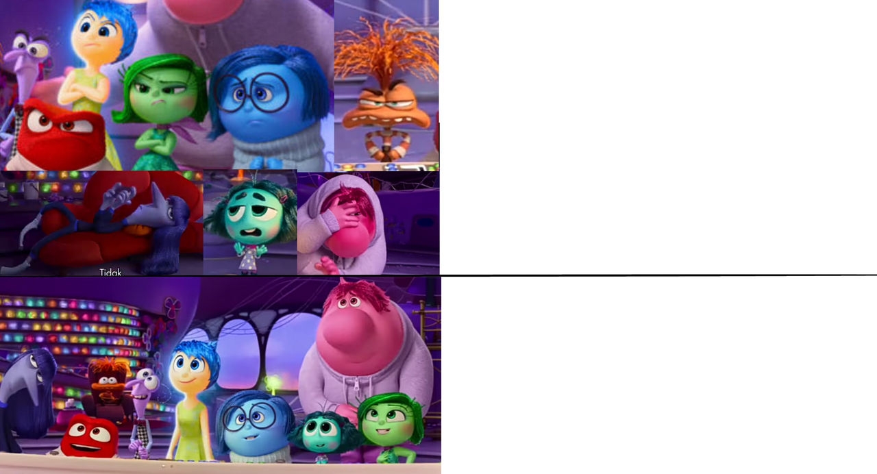 Inside out 2 emotions hates and loves memes Blank Meme Template