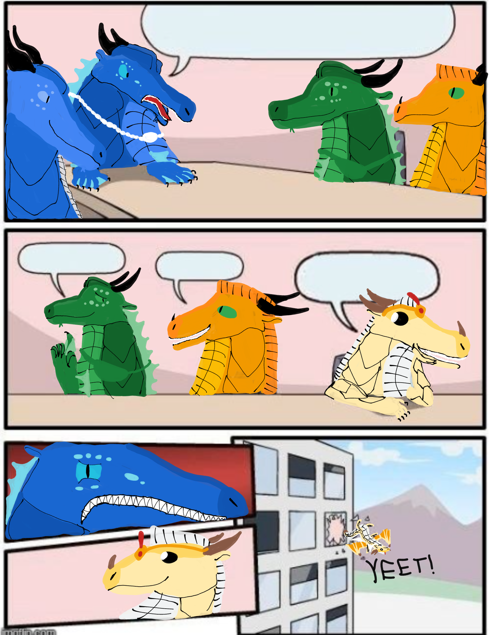 Wings of Fire Boardroom Meeting meme template Blank Meme Template