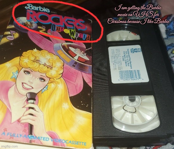 Barbie and the Rockers (VHS) | I am getting the Barbie movie on VHS for Christmas because I like Barbie | image tagged in barbie,barbie meme week,vhs,mattel,80s,nostalgia | made w/ Imgflip meme maker