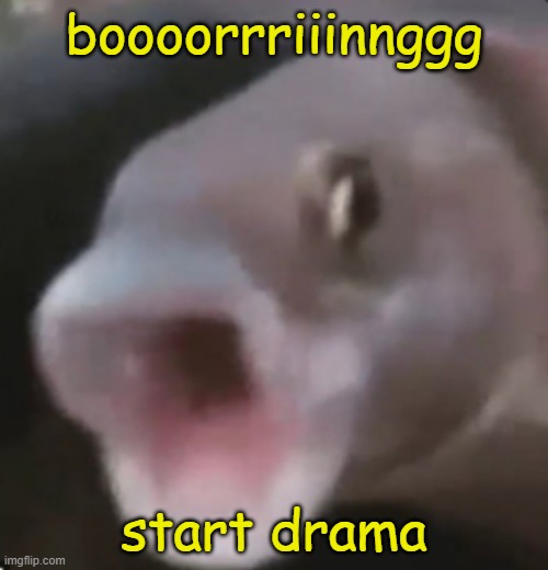 Poggers Fish | boooorrriiinnggg; start drama | image tagged in poggers fish | made w/ Imgflip meme maker