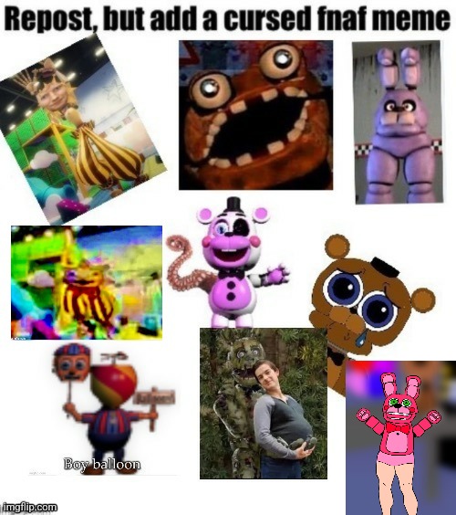 Bonnet with legs is back! (Also sorry for not posting in a while, i was in the hospital) | image tagged in fnaf,cursed image,comeback | made w/ Imgflip meme maker