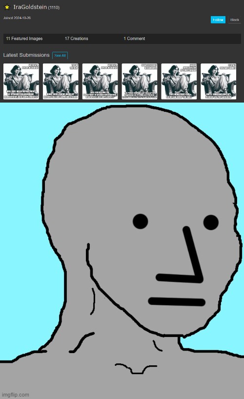 image tagged in memes,npc | made w/ Imgflip meme maker