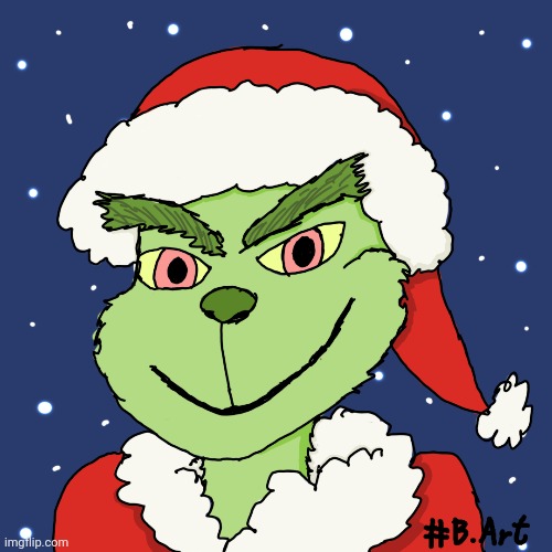 Grinch pfp | image tagged in digital art,grinch,profile picture | made w/ Imgflip meme maker