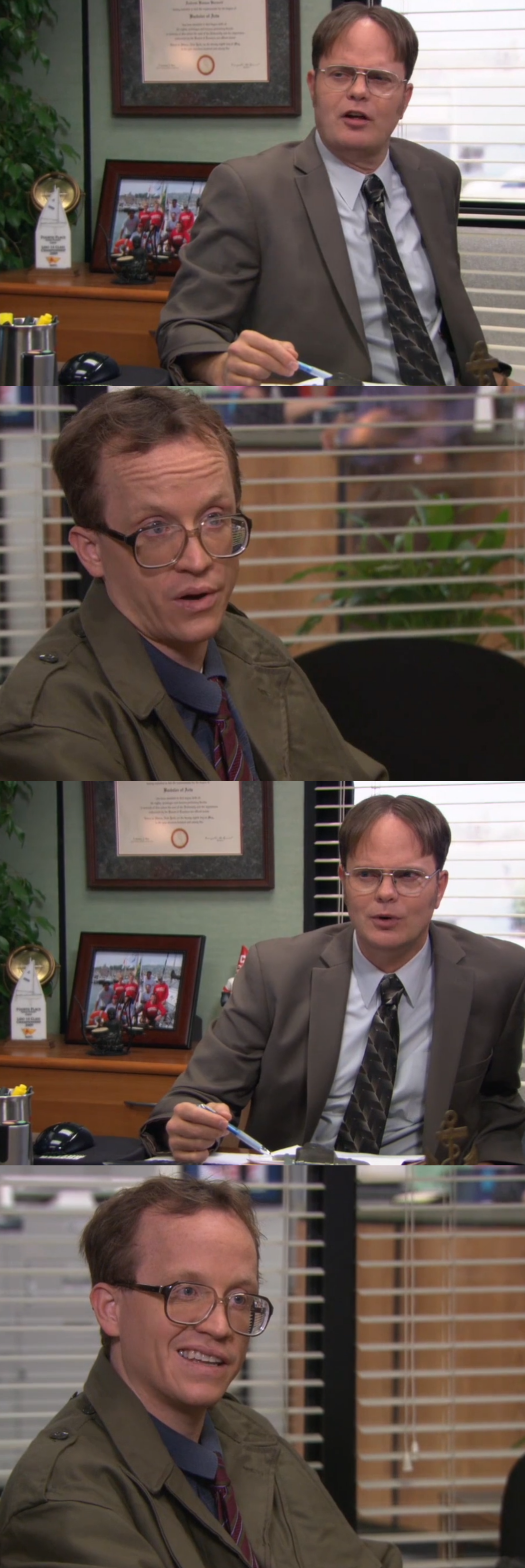 The Office Trevor Checkmate. Blank Meme Template