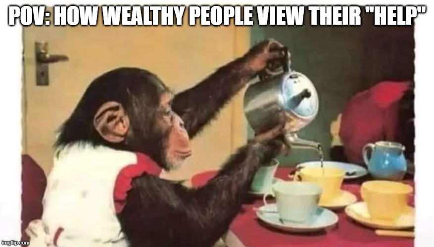 The "Help" | POV: HOW WEALTHY PEOPLE VIEW THEIR "HELP" | image tagged in dark humor | made w/ Imgflip meme maker