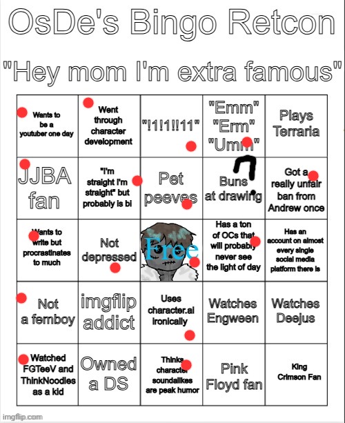 Bleh | image tagged in osde's bingo retcon | made w/ Imgflip meme maker