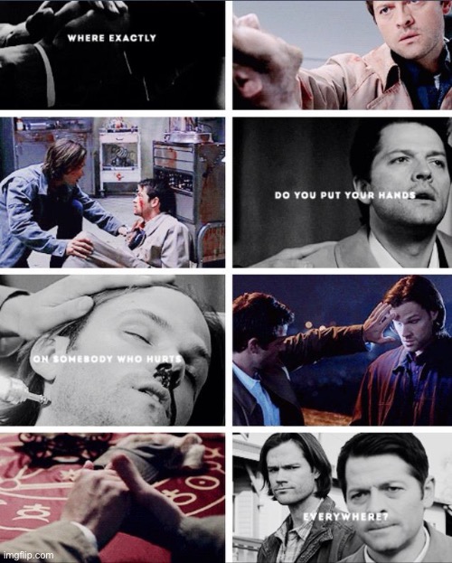 Literally A Married Couple | image tagged in sastiel,sam winchester,jared padalecki,castiel,misha collins,supernatural | made w/ Imgflip meme maker