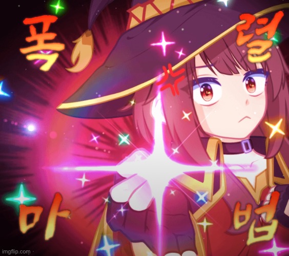 I didn't know Megumin could do hollow purple | image tagged in konosuba | made w/ Imgflip meme maker