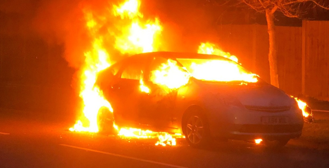 High Quality ev on fire Blank Meme Template