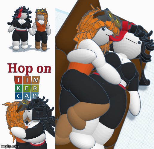 LESBIANS JUMPSCARE | image tagged in claire and gadget holding hands,hop on tinkercad,claire and gadget cuddling | made w/ Imgflip meme maker