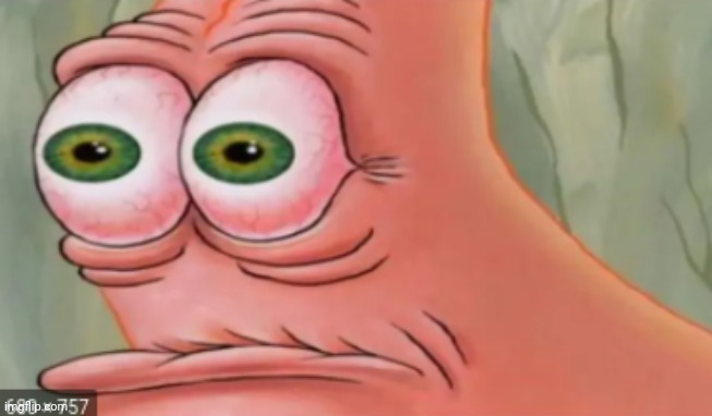 Horrified Patrick | image tagged in horrified patrick | made w/ Imgflip meme maker