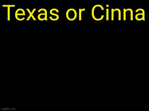 drizzy text temp | Texas or Cinna | image tagged in drizzy text temp | made w/ Imgflip meme maker