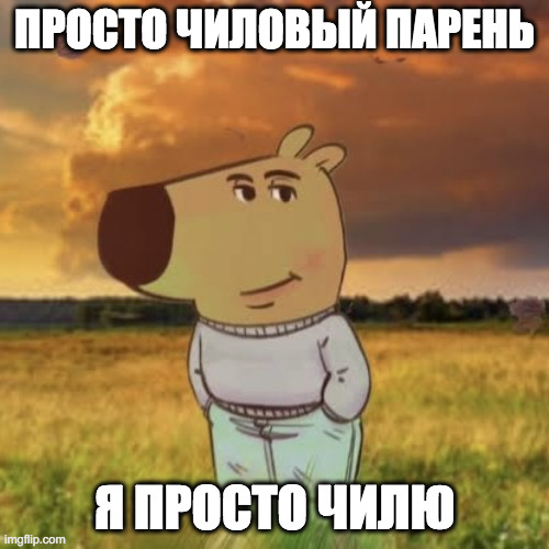 Chill guy | ПРОСТО ЧИЛОВЫЙ ПАРЕНЬ; Я ПРОСТО ЧИЛЮ | image tagged in chill guy | made w/ Imgflip meme maker