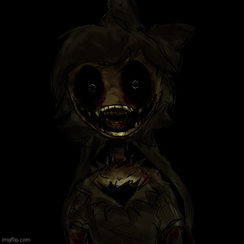 A genuinely horrifying fanart of Cyn by commitdie_now I found | made w/ Imgflip meme maker