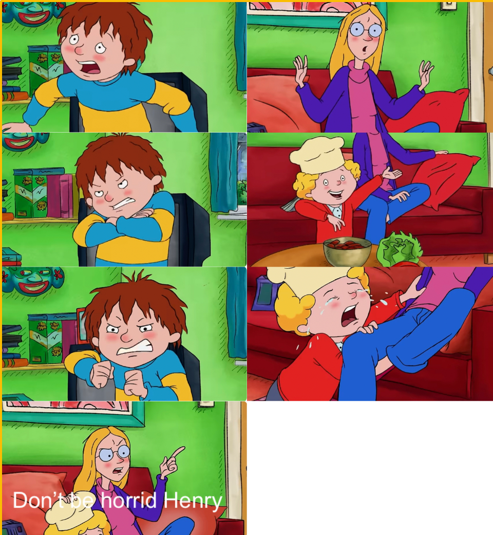 Don’t be horrid Henry Blank Meme Template