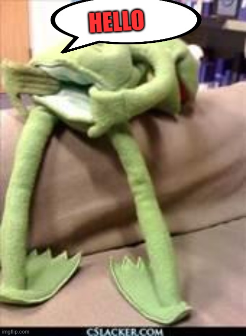 Gay kermit | HELLO | image tagged in gay kermit | made w/ Imgflip meme maker