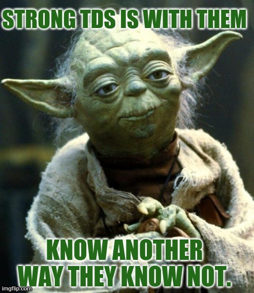 And Now A Message From Yoda | image tagged in memes,star wars yoda,tds,strong,liberal logic,no other way | made w/ Imgflip meme maker